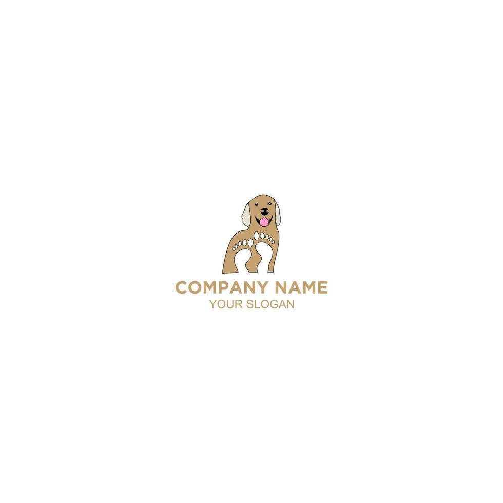 cane e umano piedi logo design vettore