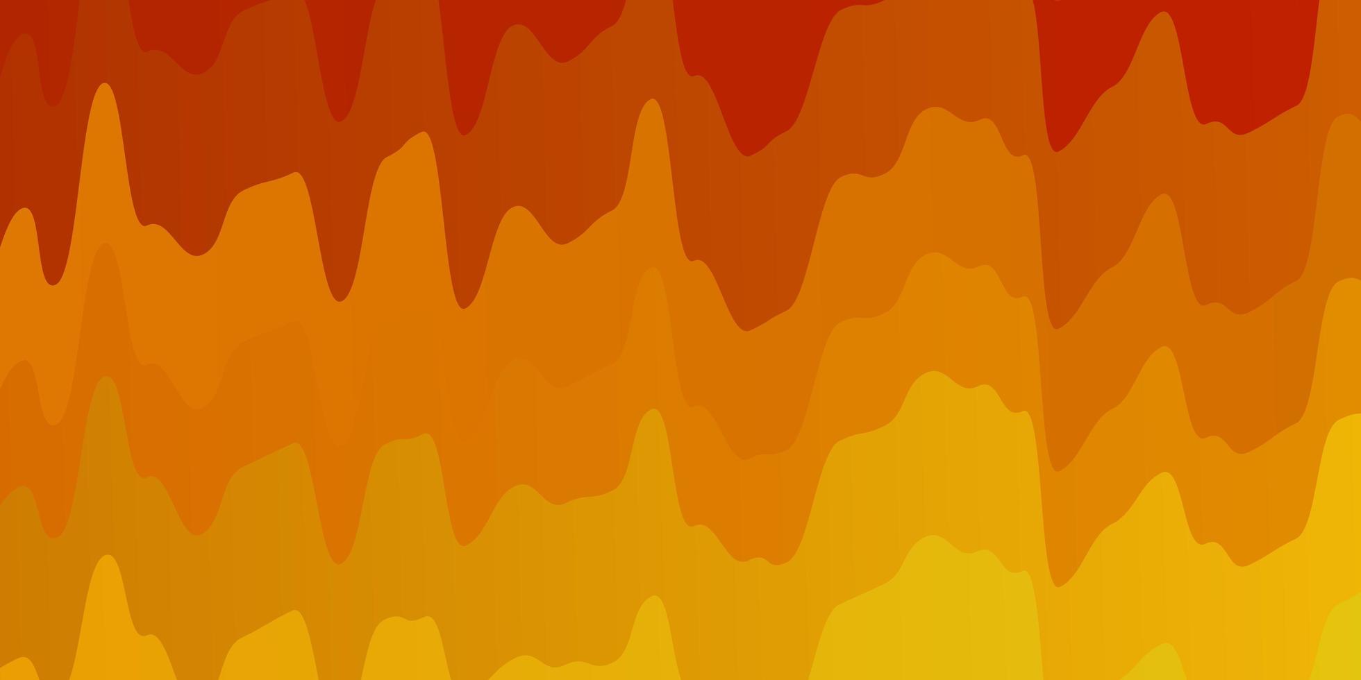 sfondo vettoriale arancione chiaro con curve. illustrazione astratta sfumata con linee ironiche. modello per cellulari.