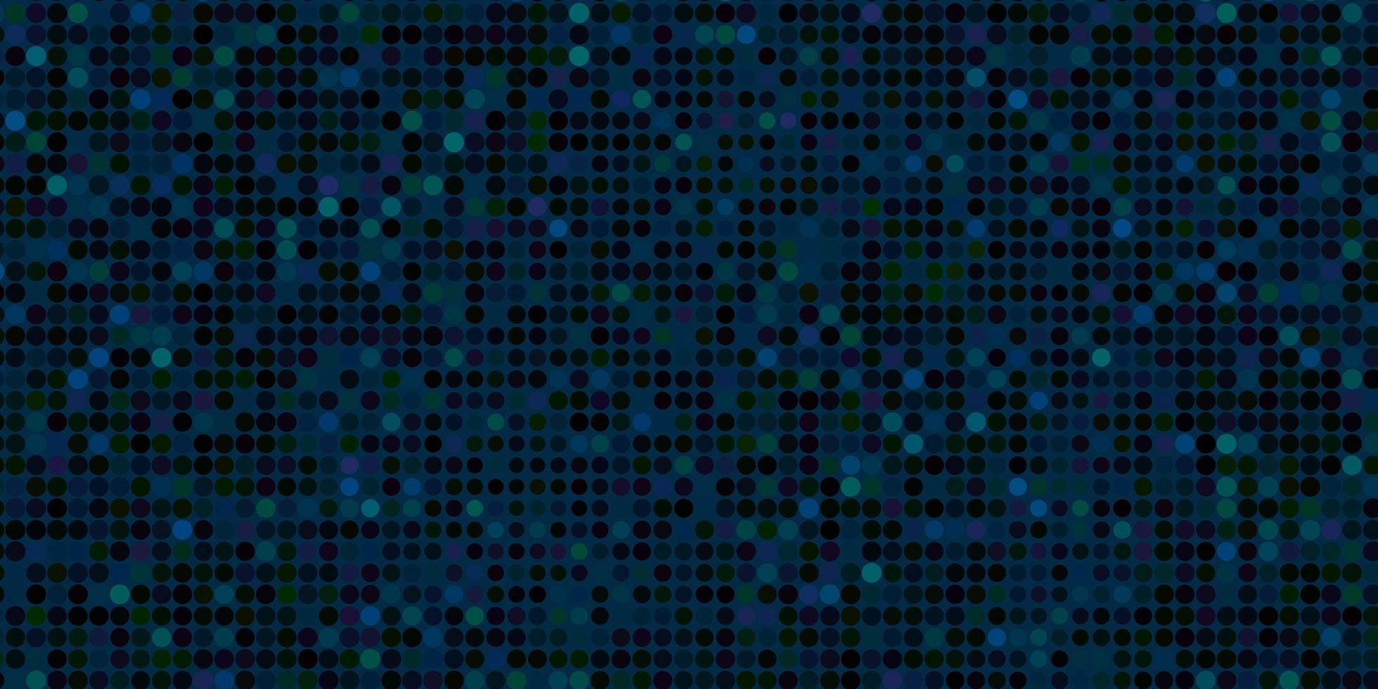 layout vettoriale blu scuro, verde con forme circolari. illustrazione colorata con puntini sfumati in stile natura. modello per siti web.