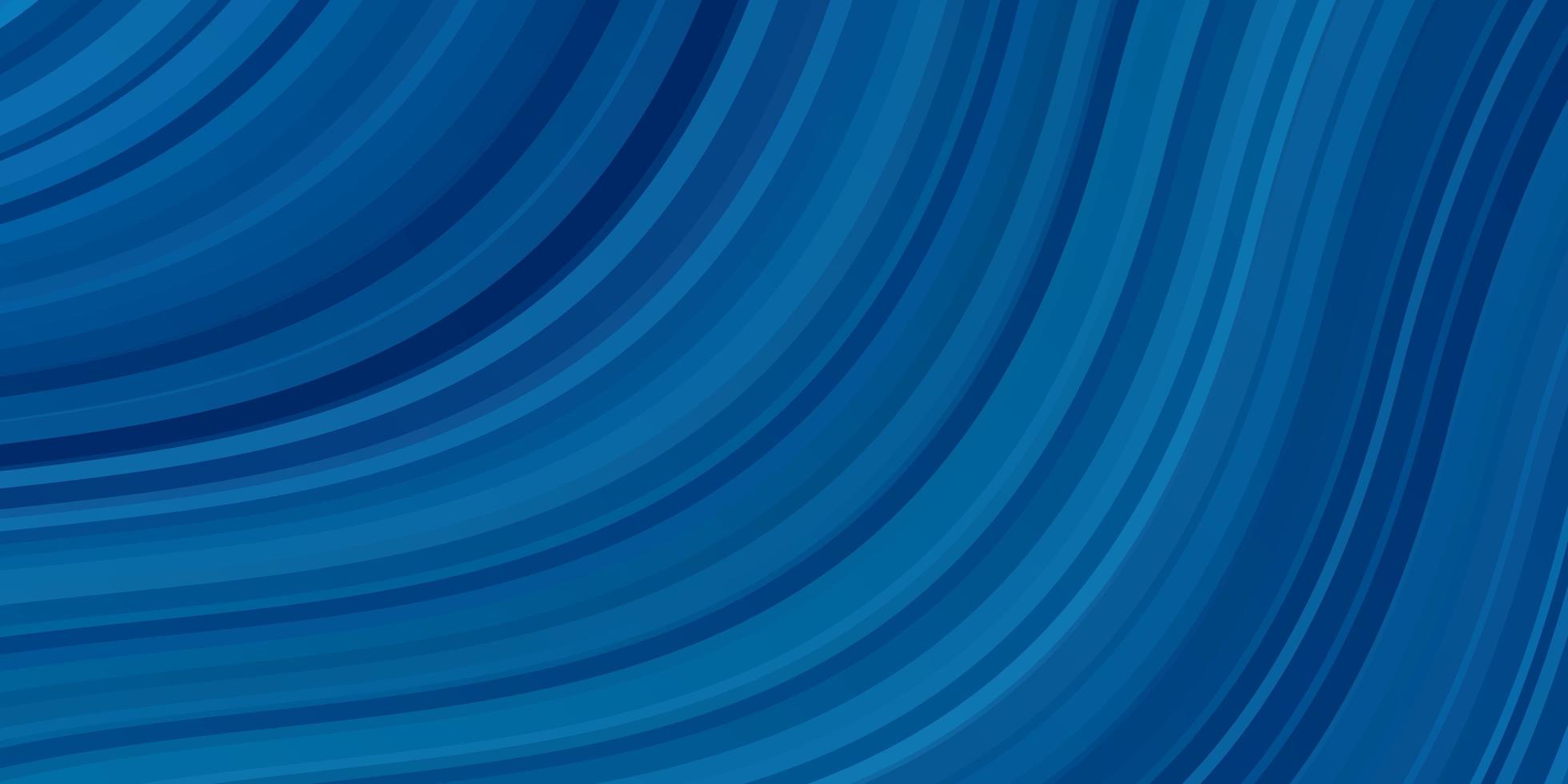 sfondo vettoriale azzurro con linee curve. illustrazione colorata in stile circolare con linee. design intelligente per le tue promozioni.