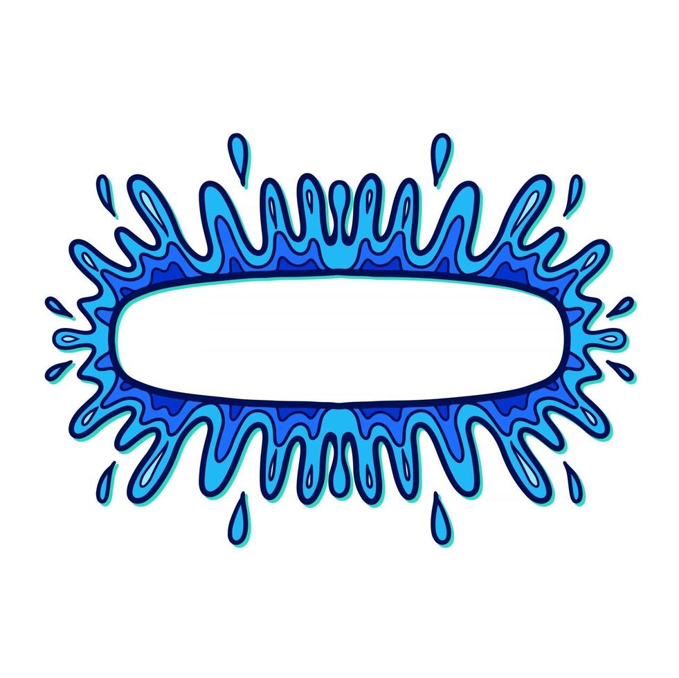 doodle blu splash banner vettore