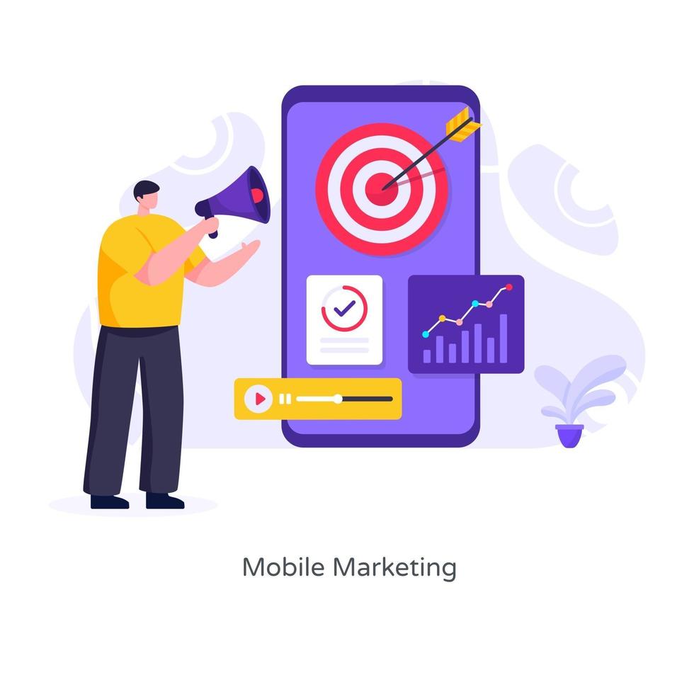 marketing sociale mobile vettore