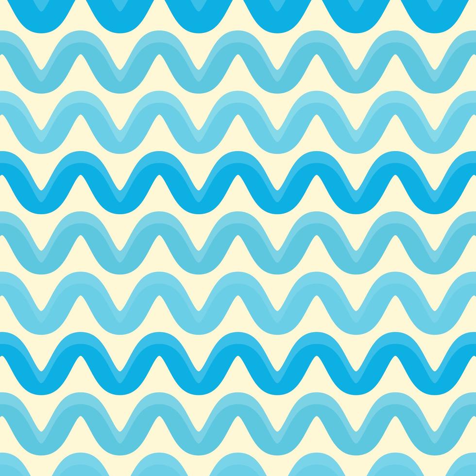 modello senza cuciture dell'onda. trame ondulate blu. mare geometrico vettore