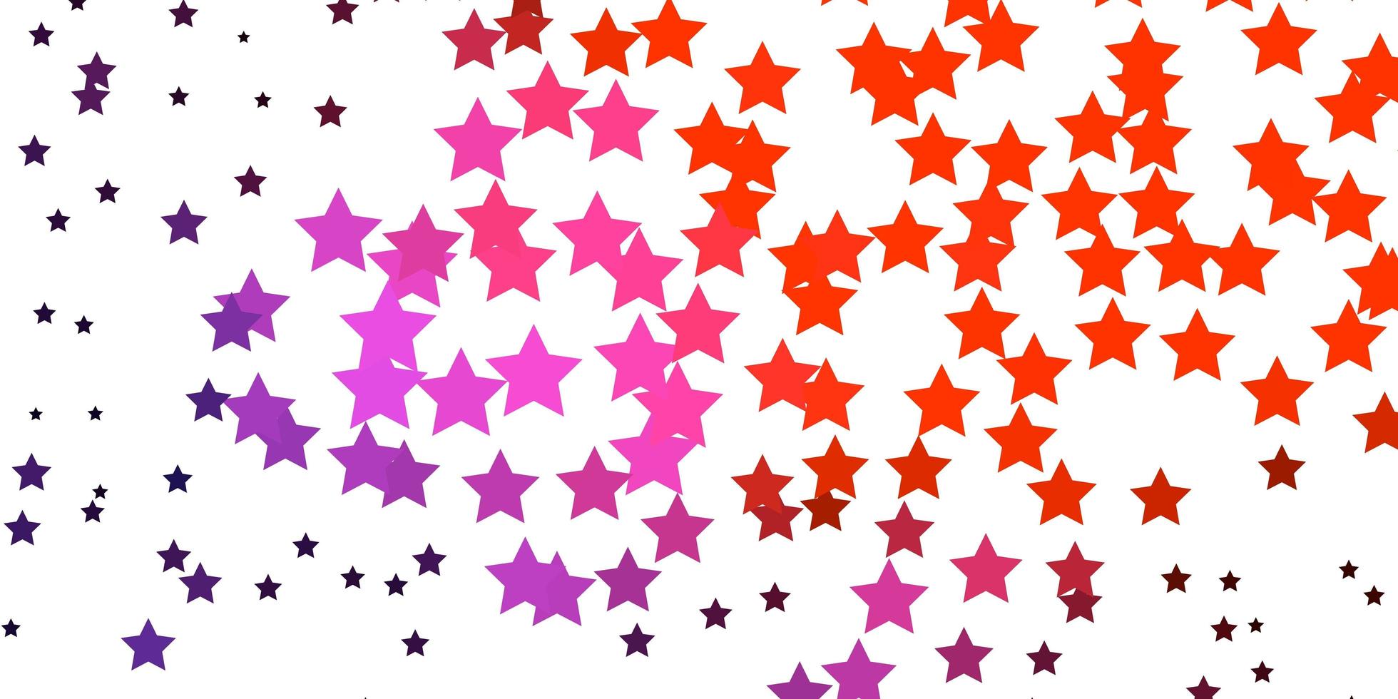 modello vettoriale rosa scuro, rosso con stelle astratte. brillante illustrazione colorata con stelle piccole e grandi. modello per incartare i regali.