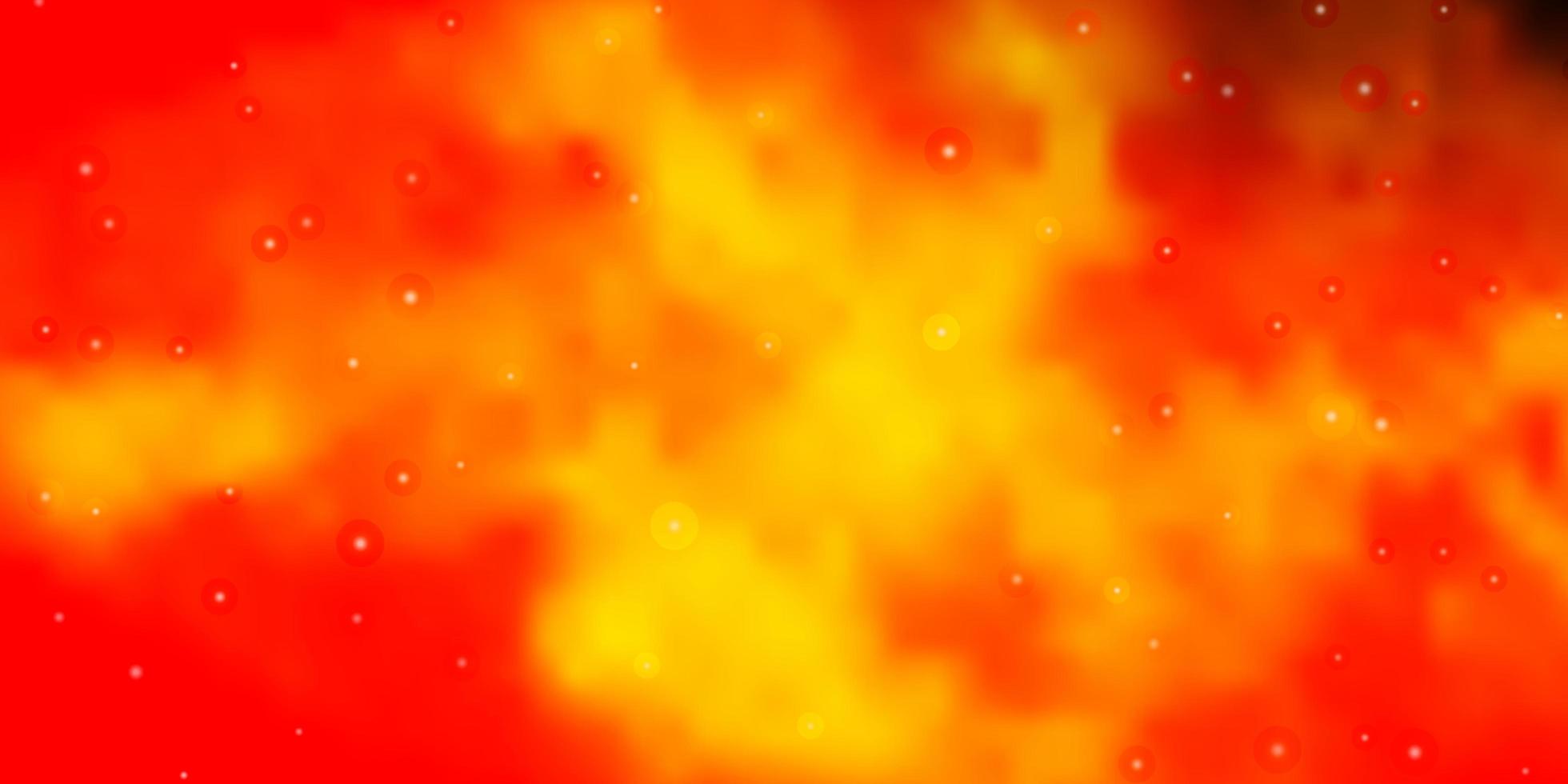 sfondo vettoriale arancione scuro con stelle colorate. sfocatura del design decorativo in stile semplice con le stelle. tema per i telefoni cellulari.