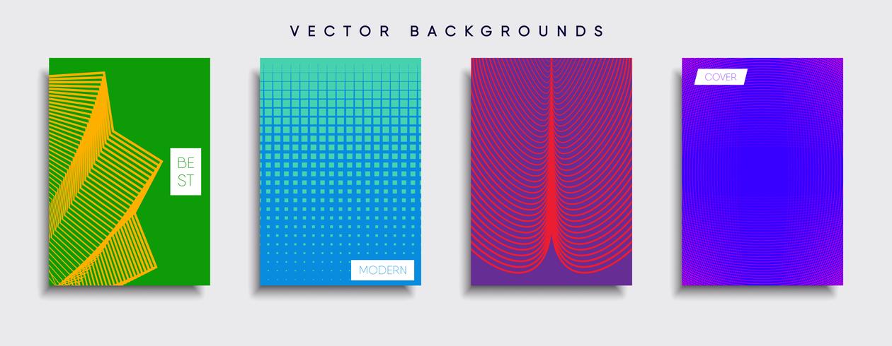 Disegni di copertura del vettore minimal. Modello di poster futuro