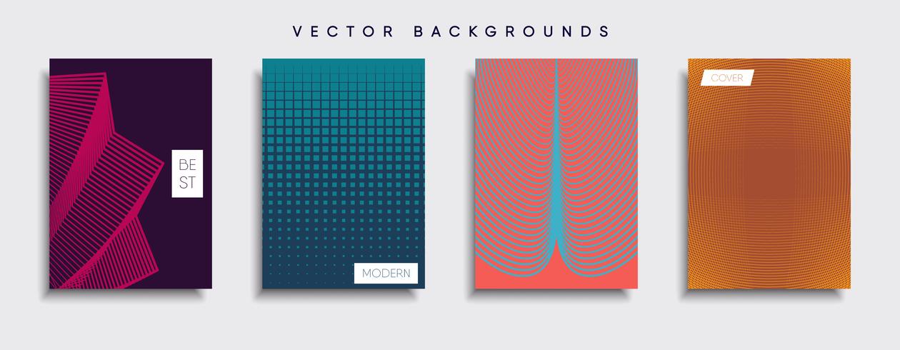 Disegni di copertura del vettore minimal. Modello di poster futuro