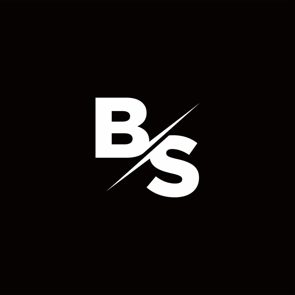 bs logo lettera monogramma barra con modello di design logo moderno vettore