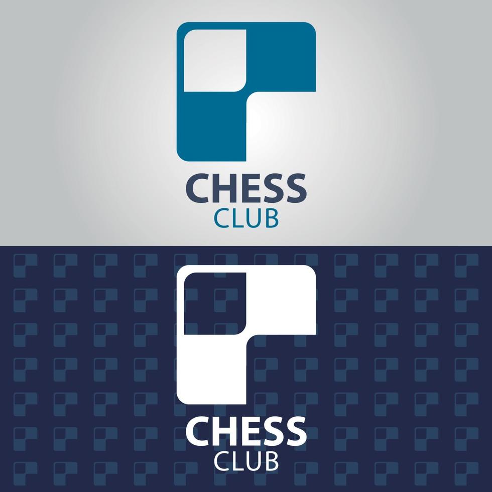 logo del club di scacchi vettore