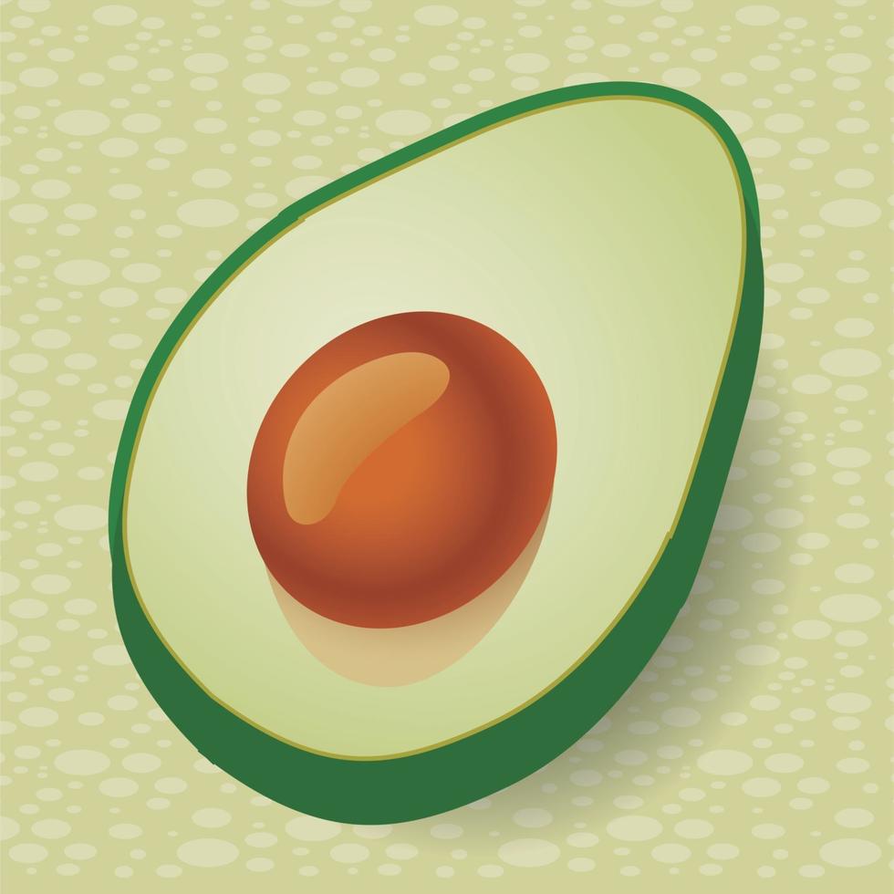 icona della ruota di avocado vettore