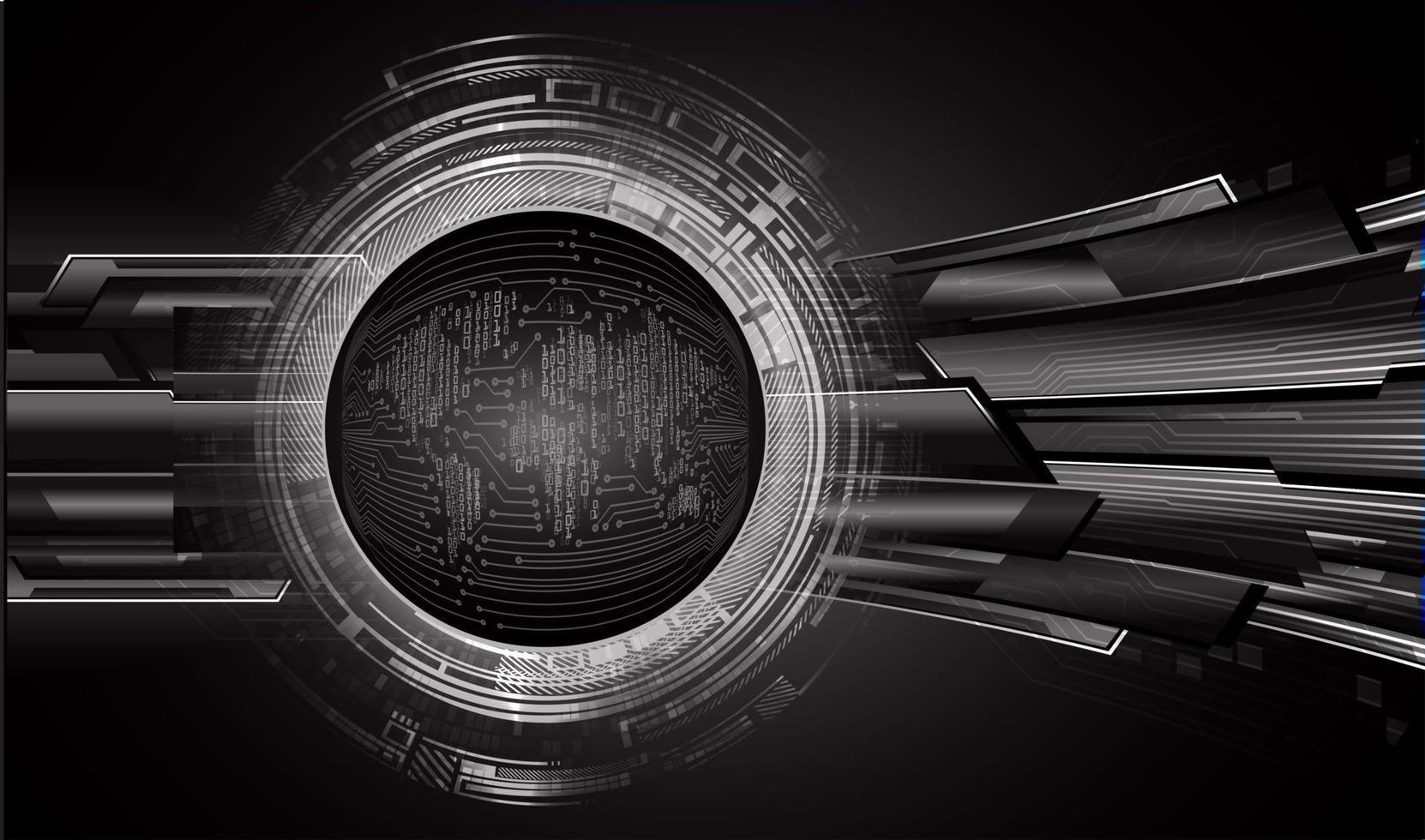 tecnologia futura del circuito binario del mondo, fondo blu di concetto di sicurezza informatica di hud vettore