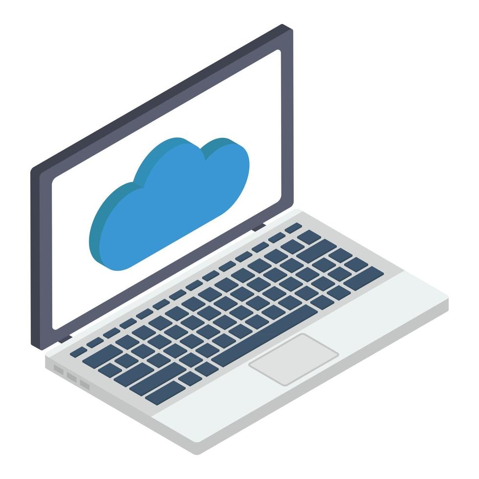 tecnologia di cloud computing vettore