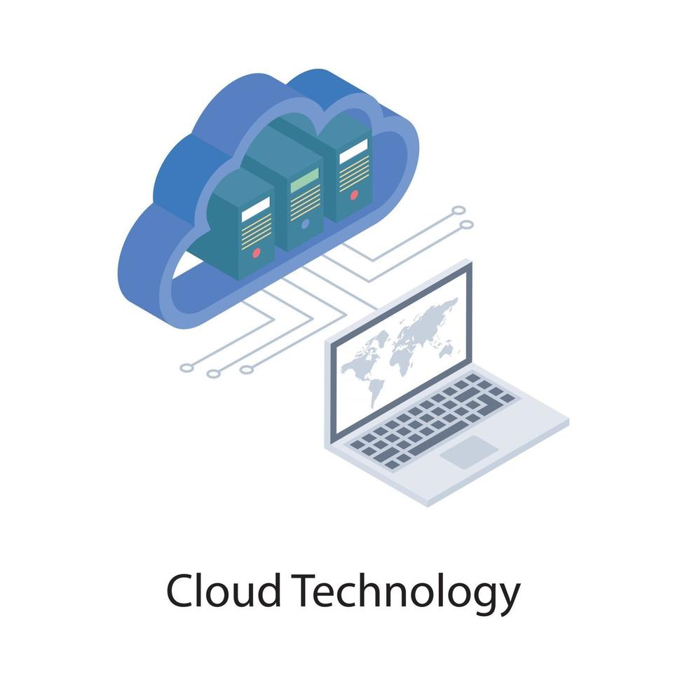 concetti di tecnologia cloud vettore