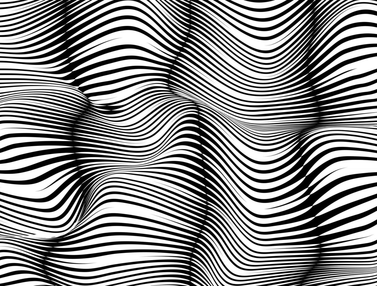 priorità bassa astratta del reticolo della zebra dell'onda. illustrazione vettoriale