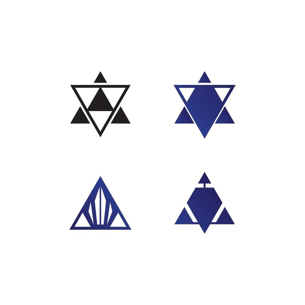 triangolo piramide logo design e simbolo vettoriale egiziano e logo aziendale