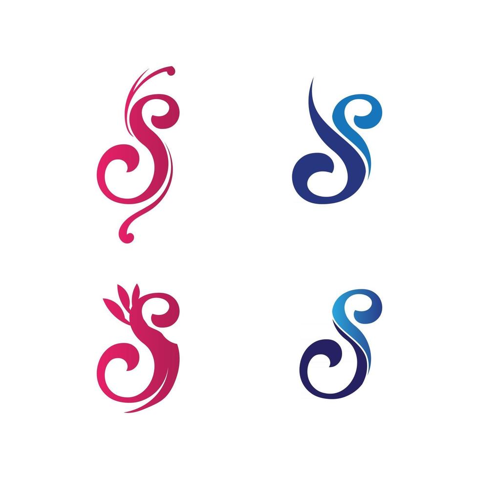 business corporate lettera s logo design disegno vettoriale