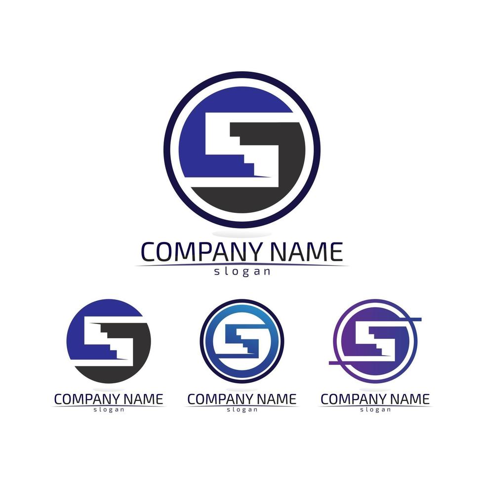 business corporate lettera s logo design disegno vettoriale