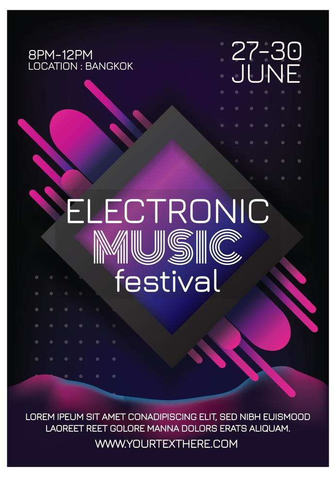 poster del festival musicale per la festa vettore