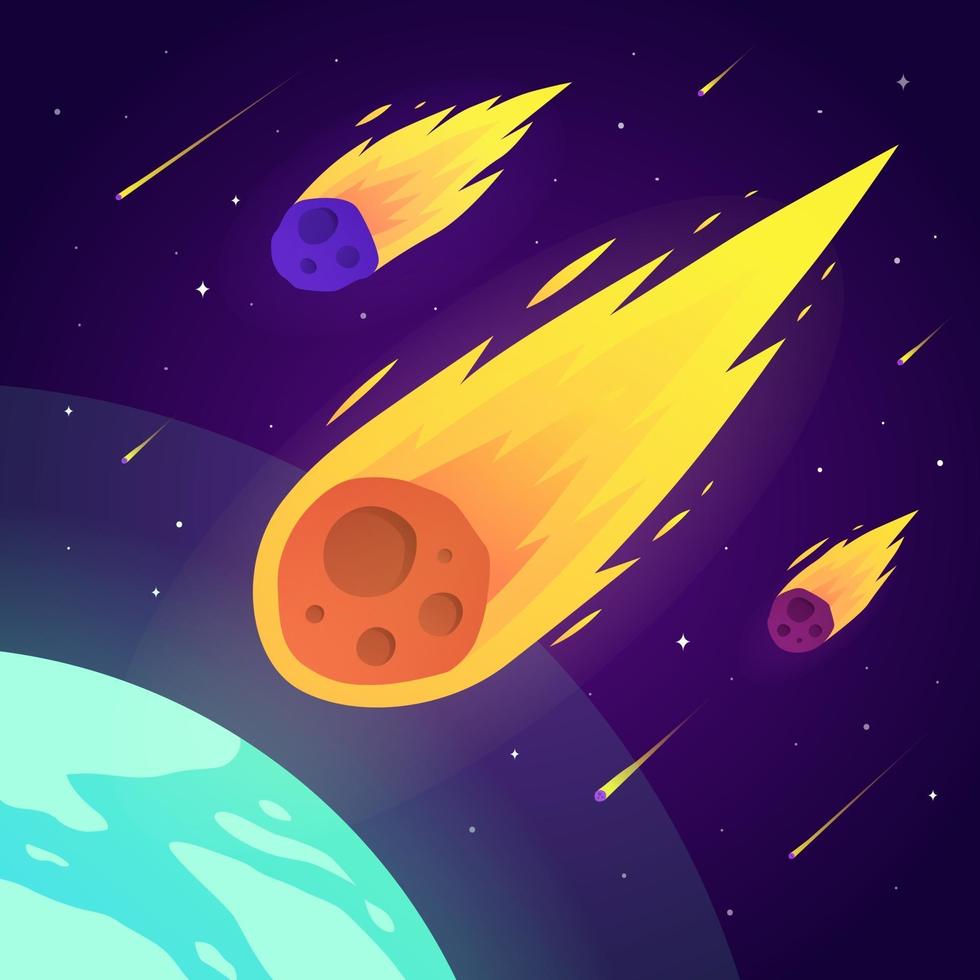 sfondo colorato meteora vettore