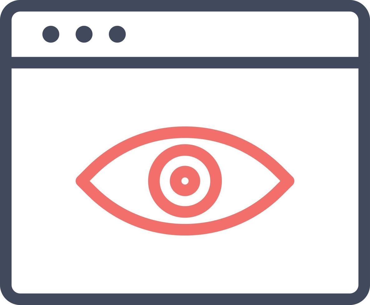 icona di visione del browser vettore