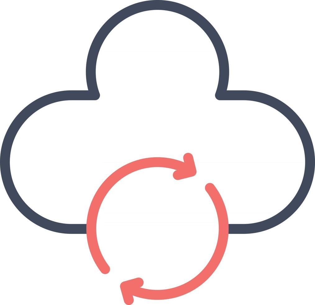 icona di sincronizzazione cloud vettore