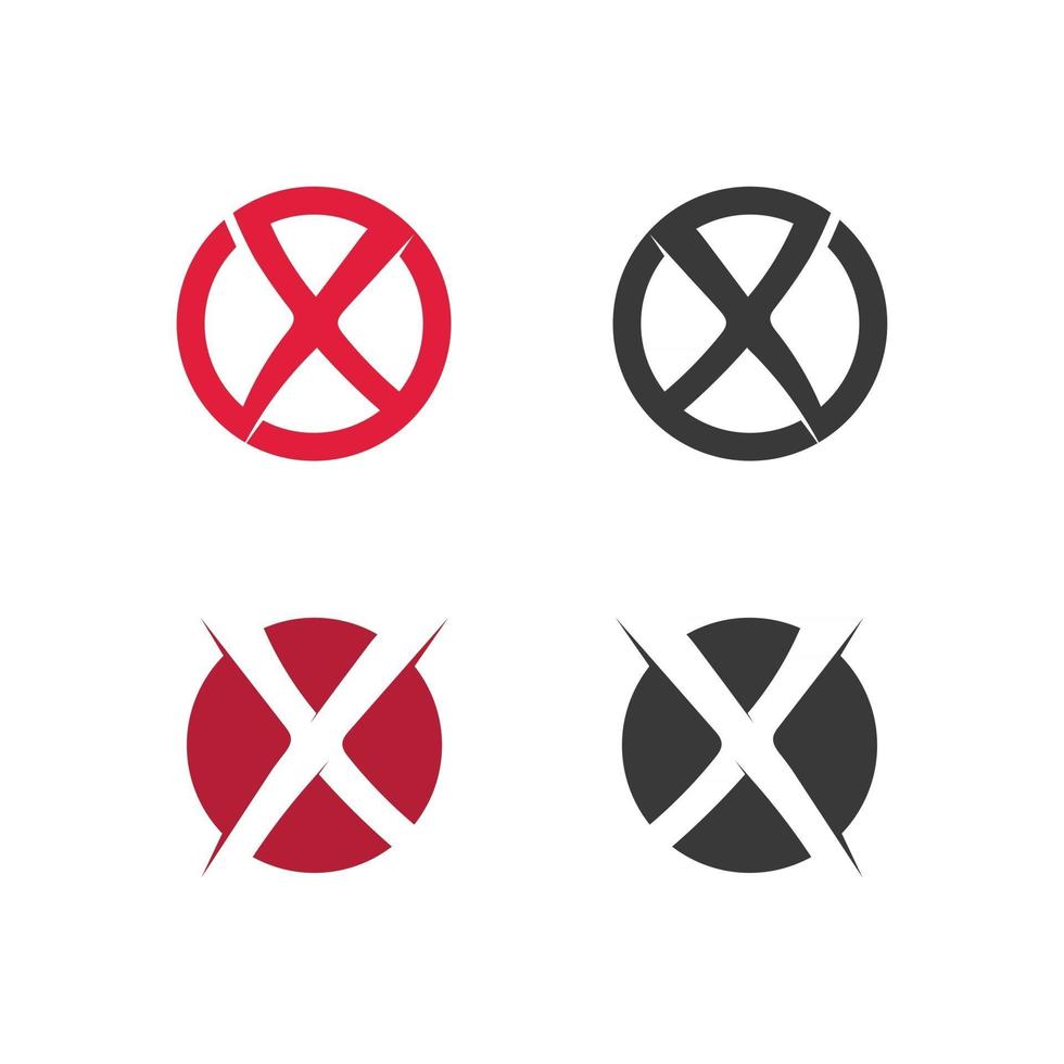 x logo e lettera x vettore, modello logo, set illustrazione design grafica vettoriale alfabeto simbolo iniziale, marchio