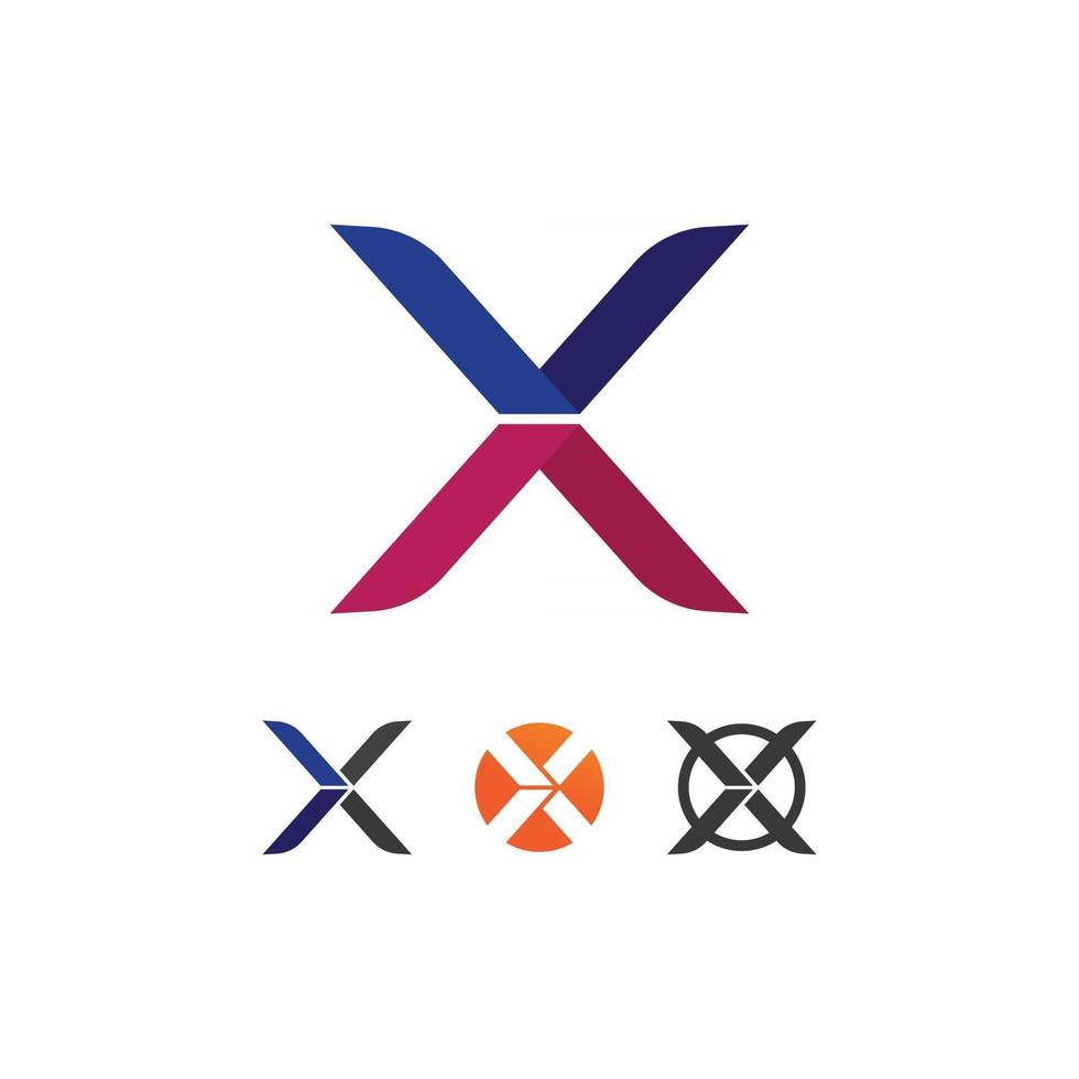 x logo e lettera x vettore, modello logo, design illustrazione grafica vettoriale alfabeto simbolo iniziale, marchio