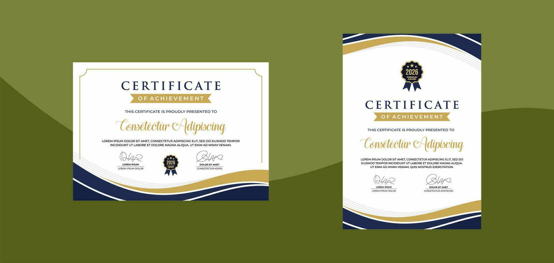 semplice moderno certificato modello per attività commerciale aziendale in linea formazione scolastica seminario web vettore