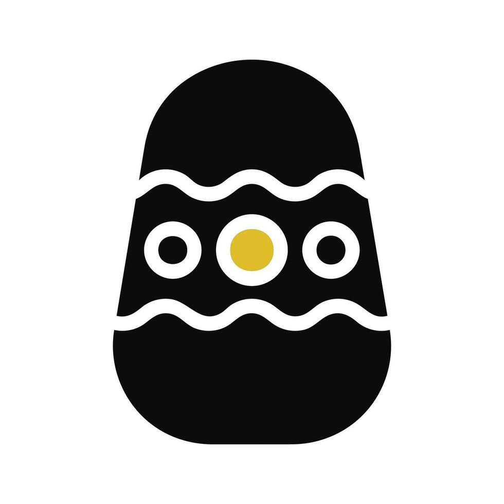 uovo icona solido grigio arancia colore Pasqua simbolo illustrazione. vettore