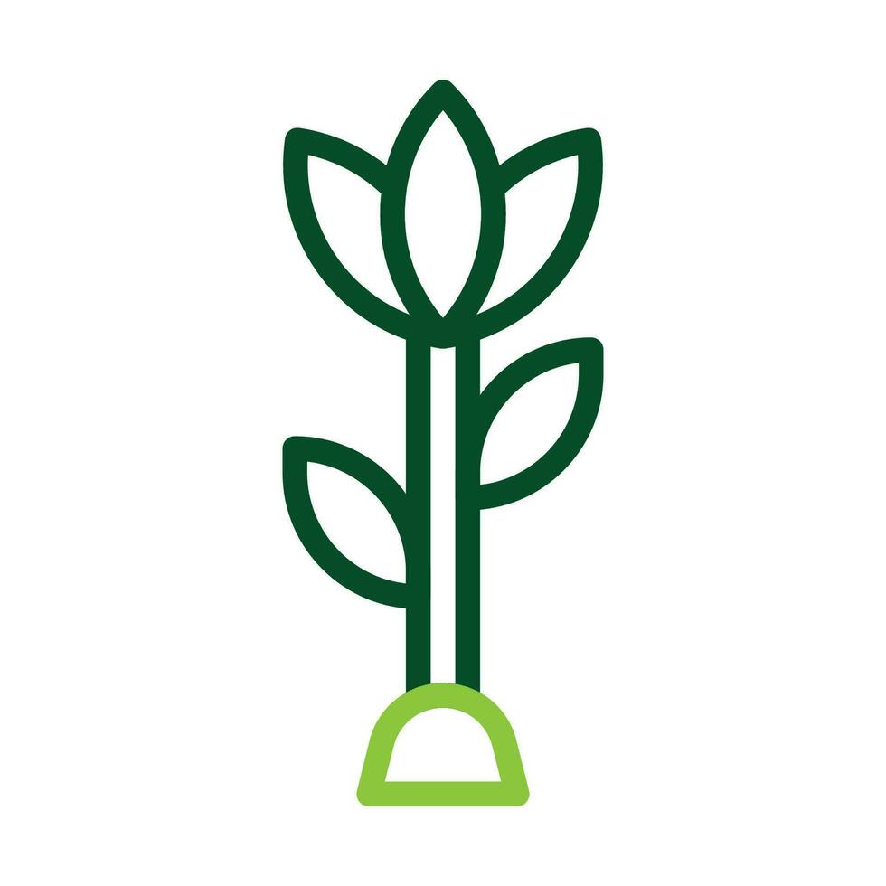 fiore icona duocolor verde colore Pasqua simbolo illustrazione. vettore