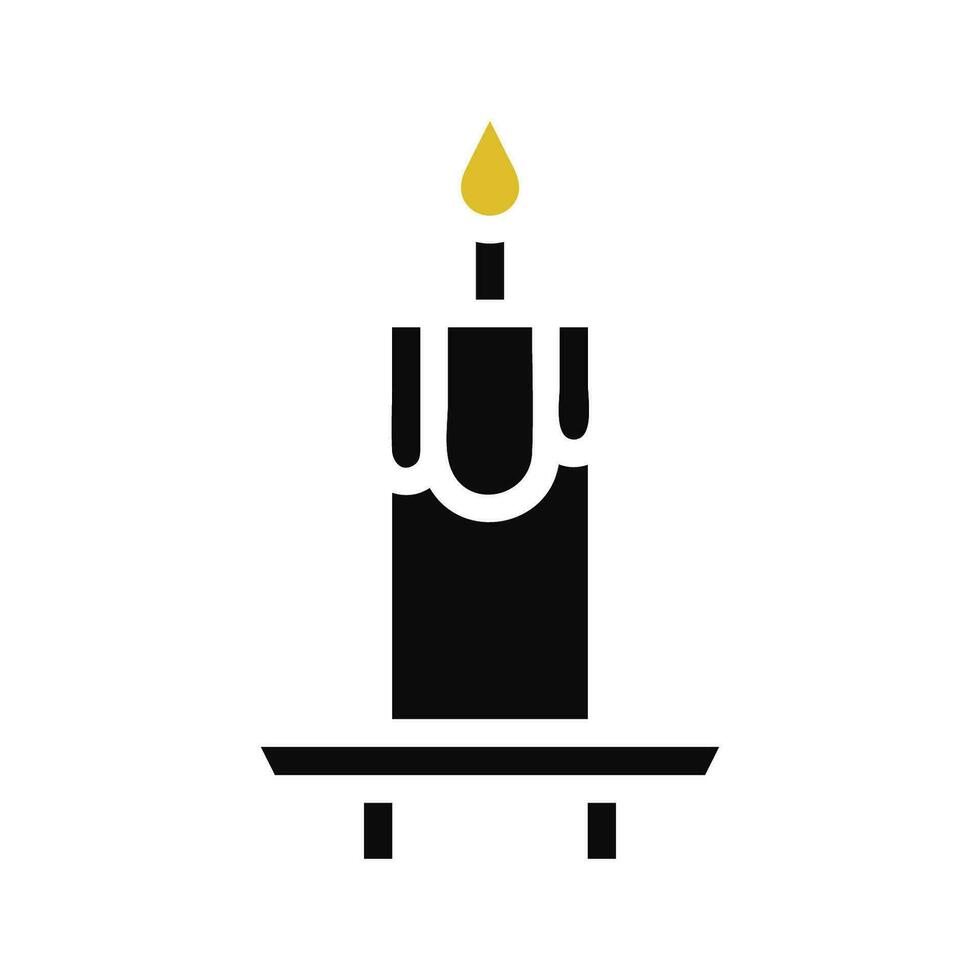 candela icona solido grigio arancia colore Pasqua simbolo illustrazione. vettore