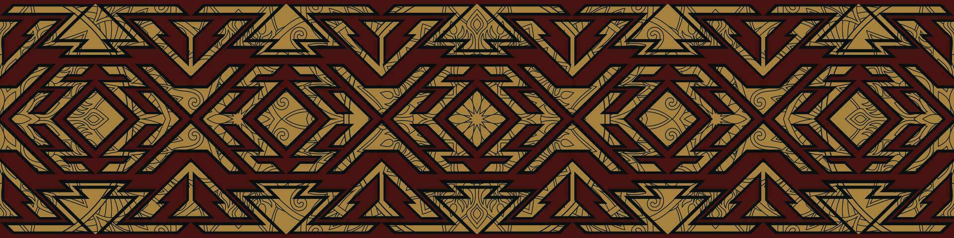 azteco modello decorato con mandala .per senza soluzione di continuità frontiere, etnico tribù, tessuti, tappeti vettore