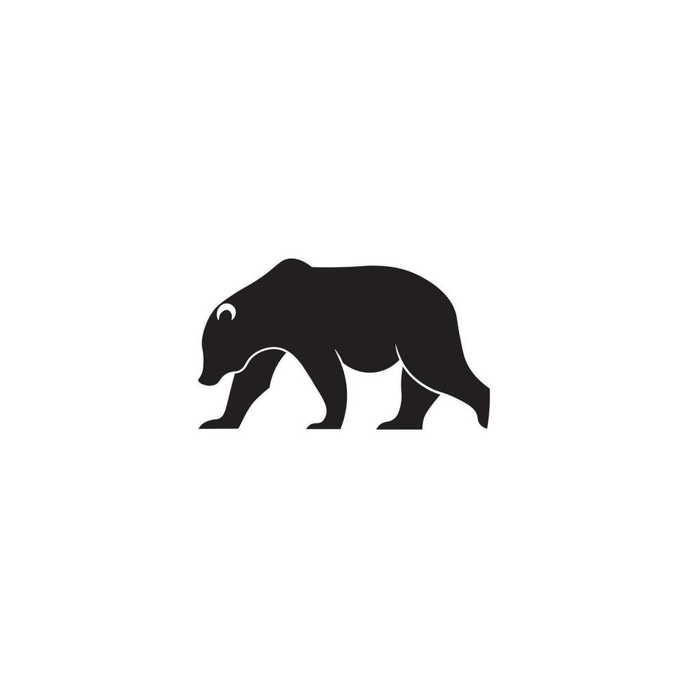 orso logo design nel nero colore vettore