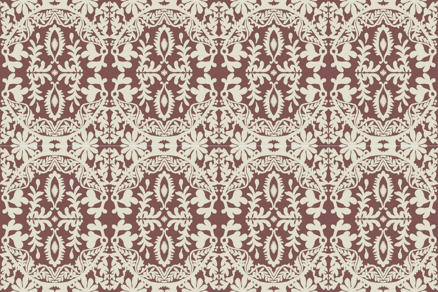 floreale Vintage ▾ senza soluzione di continuità modello per retrò sfondi. incantata Vintage ▾ fiori. arti e mestieri movimento ispirato. design per involucro carta, sfondo, tessuti e moda Abiti. ikat modello. vettore