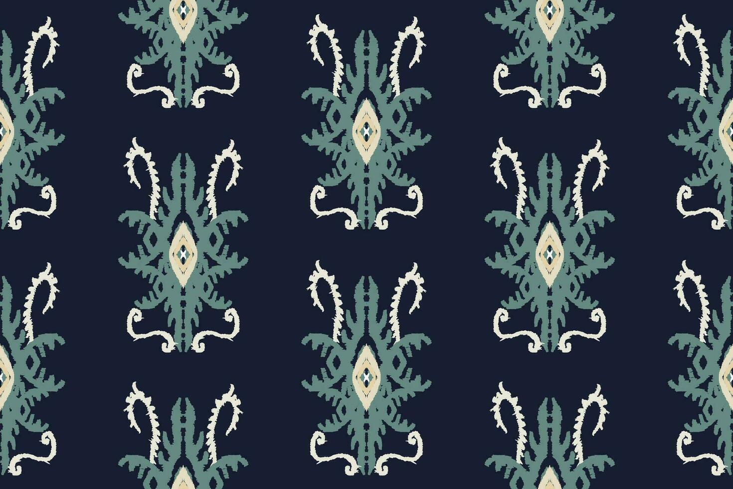 senza soluzione di continuità ikat modello ripetendo fatto a mano tessile design. Vintage ▾ stile. azteco etnico modello, ricamo, astratto, vettore, design illustrazione per struttura, tessuto, Stampa. vettore