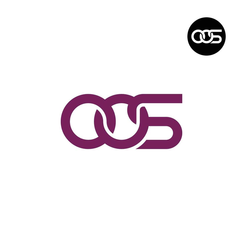 lettera oos monogramma logo design vettore