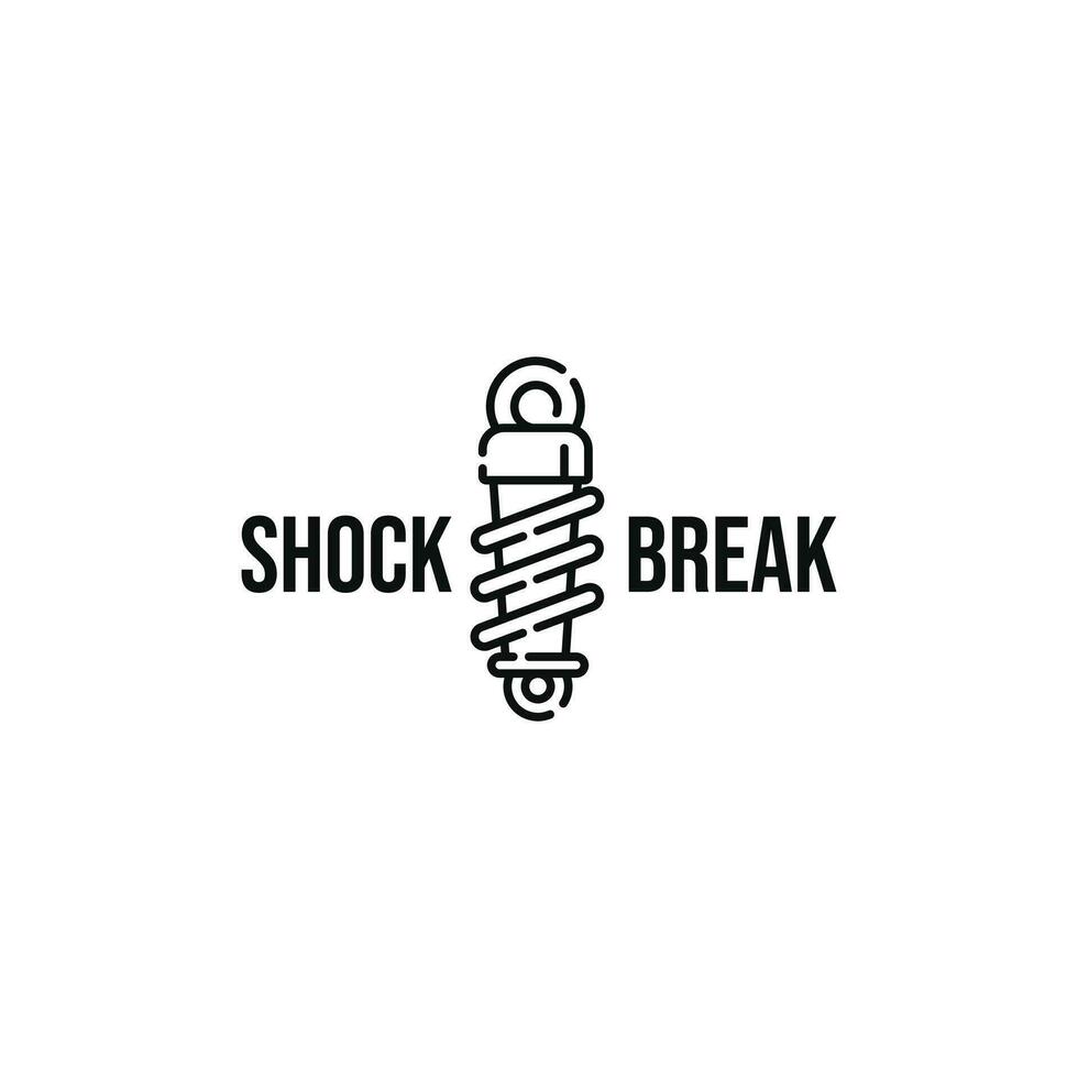shock interruttore sospensione logo design vettore