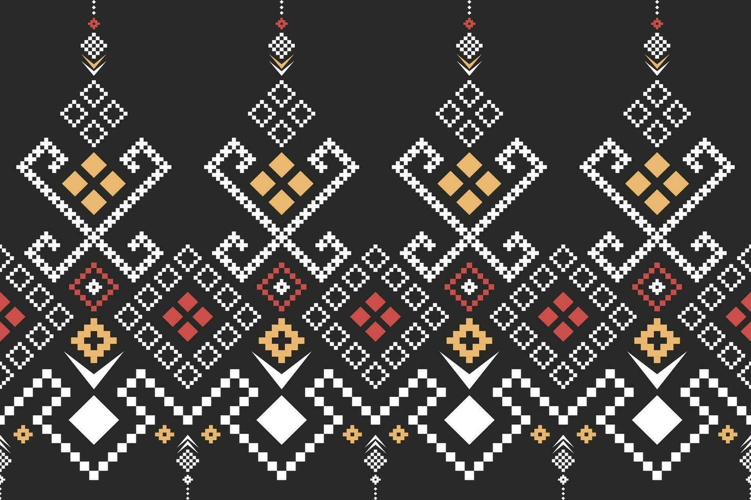 attraversare punto colorato geometrico tradizionale etnico modello ikat senza soluzione di continuità modello astratto design per tessuto Stampa stoffa vestito tappeto le tende e sarong azteco africano indiano indonesiano vettore