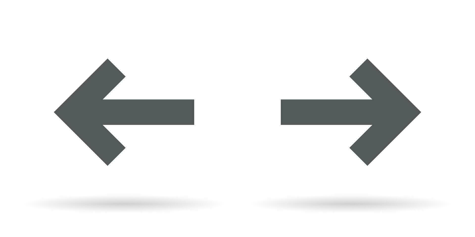 freccia icona vettore nel piatto stile. sinistra e giusto direzione cartello simbolo