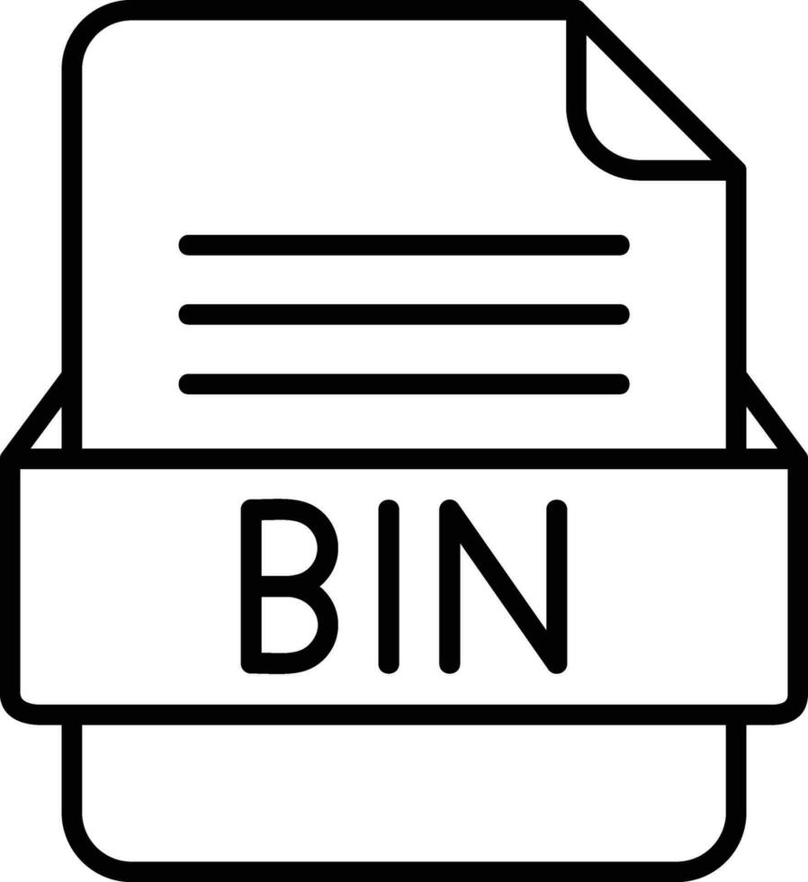 bidone file formato linea icona vettore