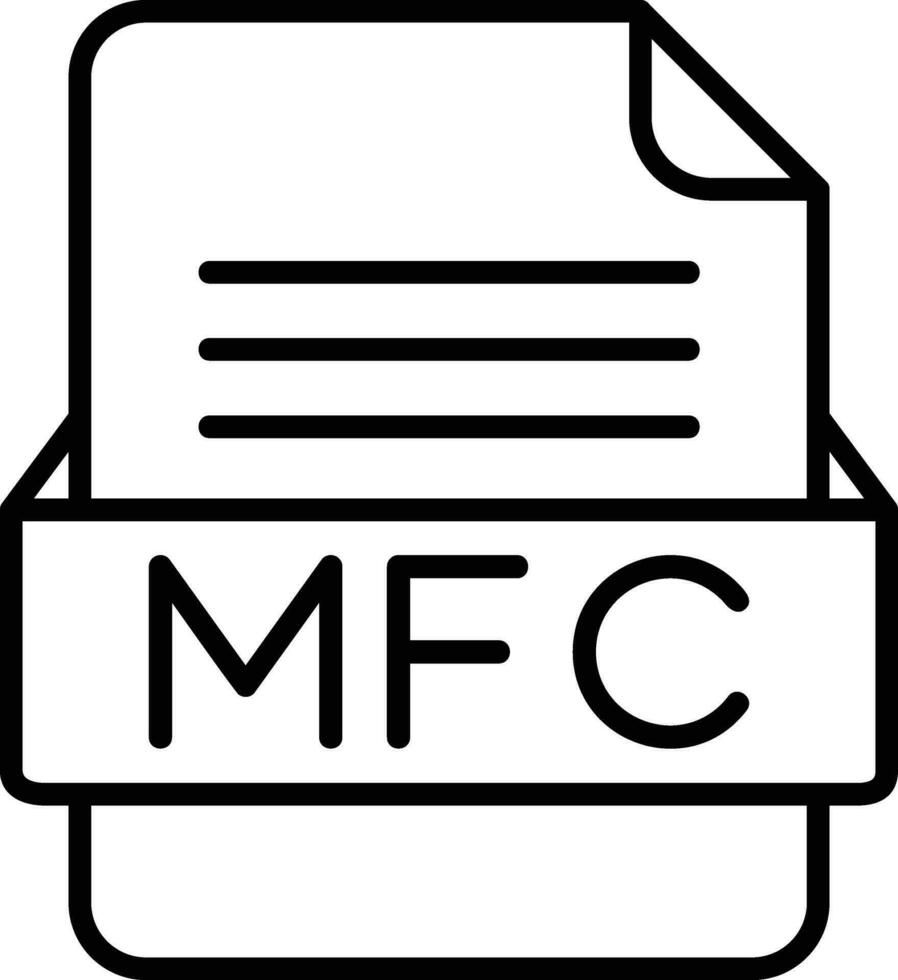 mfc file formato linea icona vettore