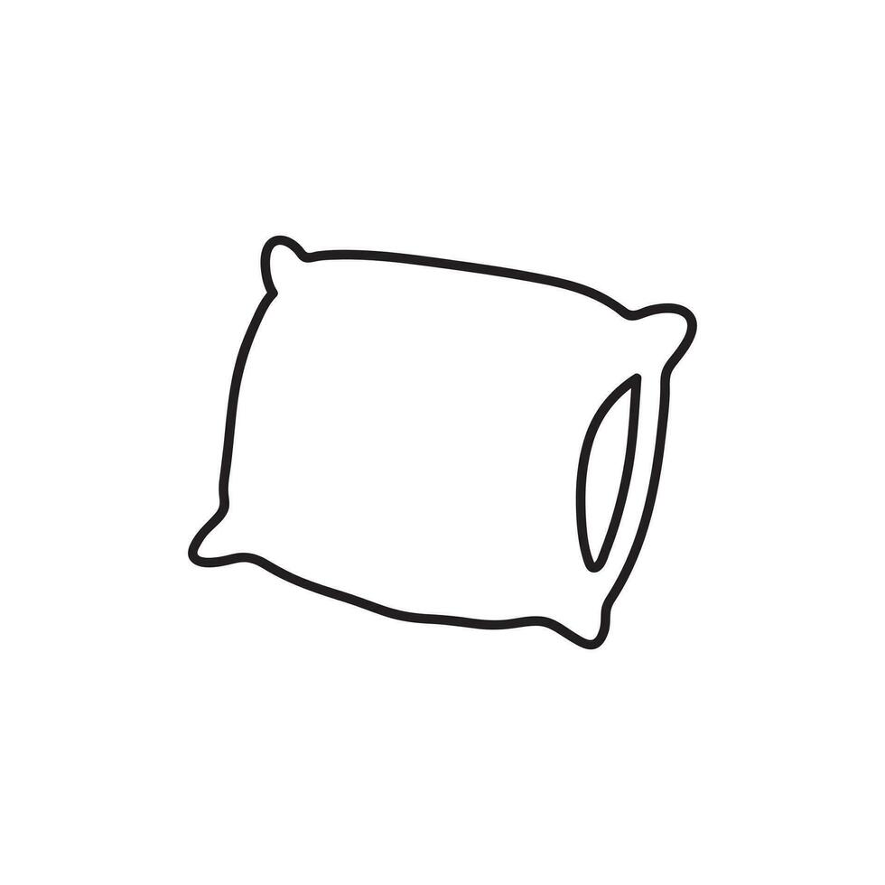 mano disegnato bambini disegno cartone animato vettore illustrazione cuscino icona isolato su bianca sfondo