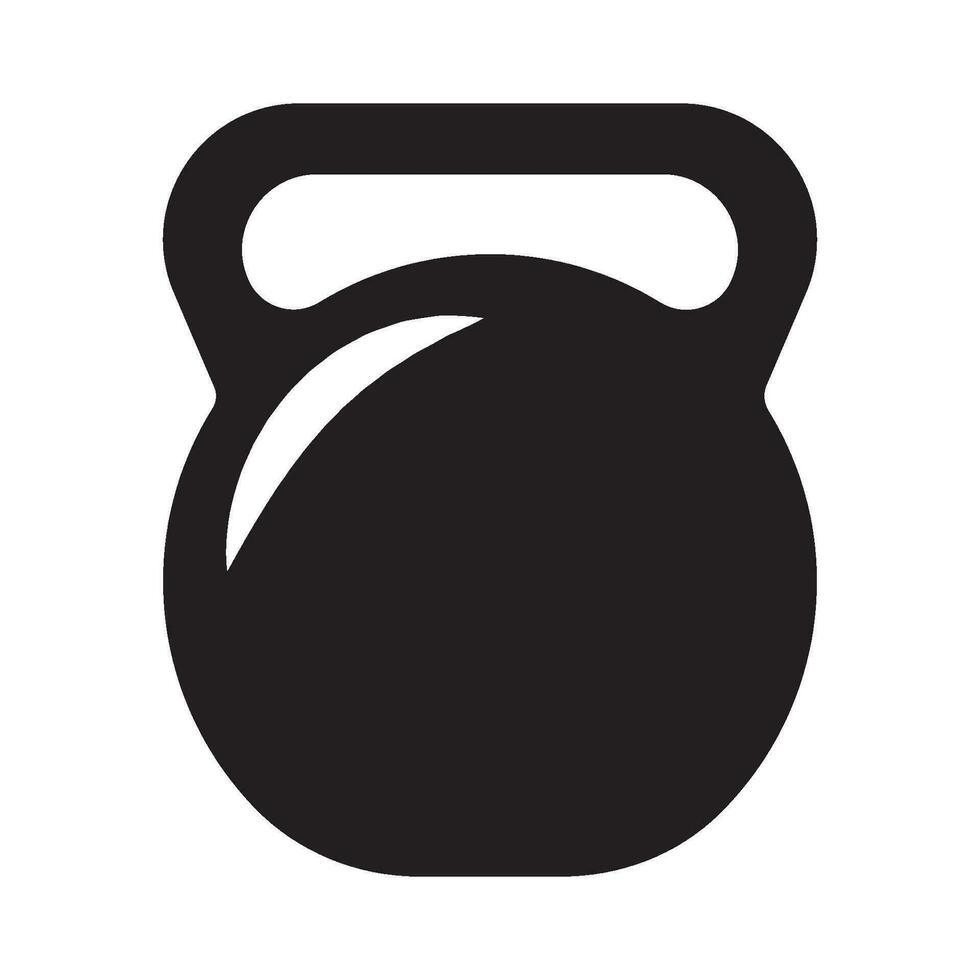 kettlebell icona vettore