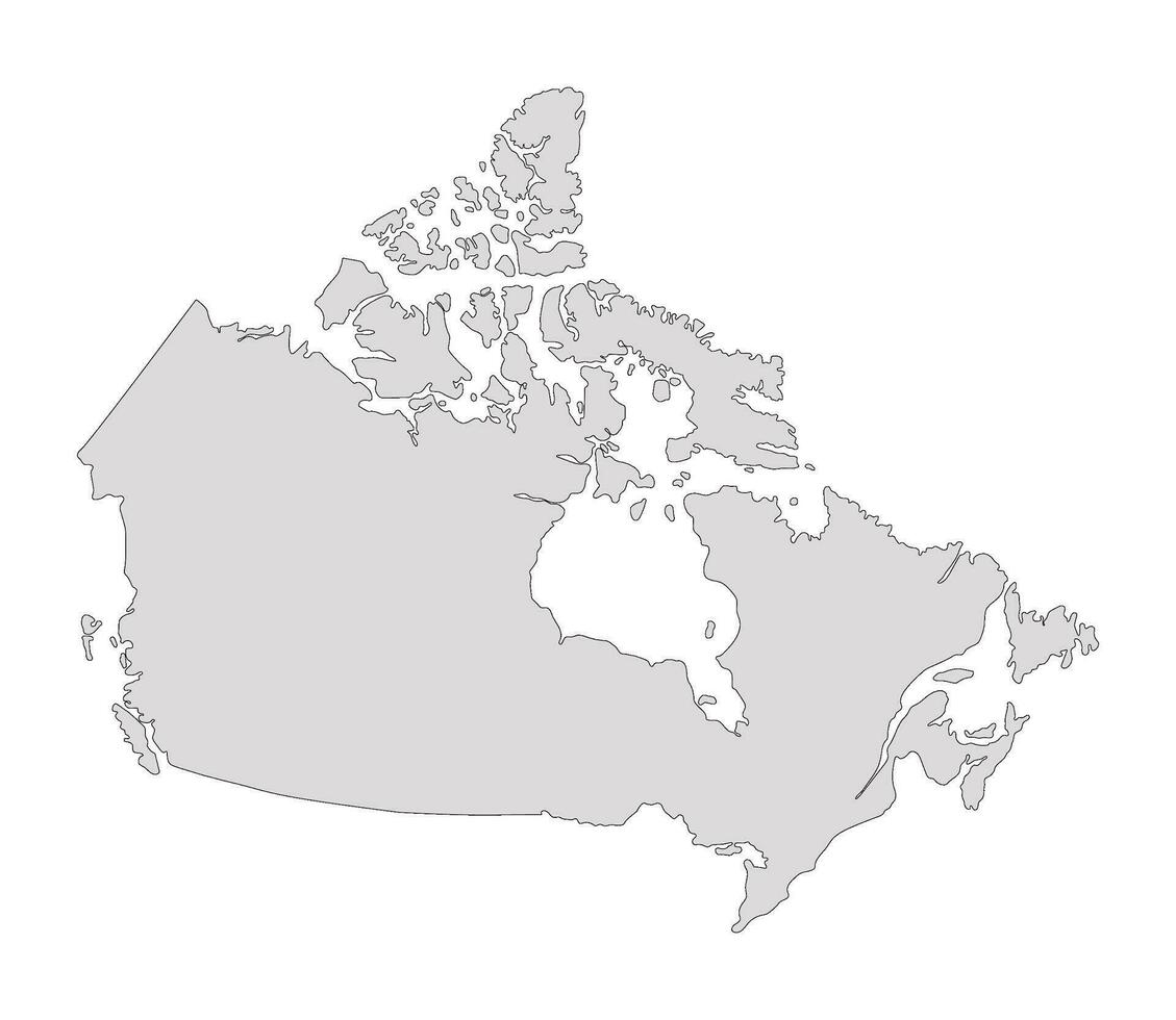 carta geografica di Canada. canadese carta geografica. vettore
