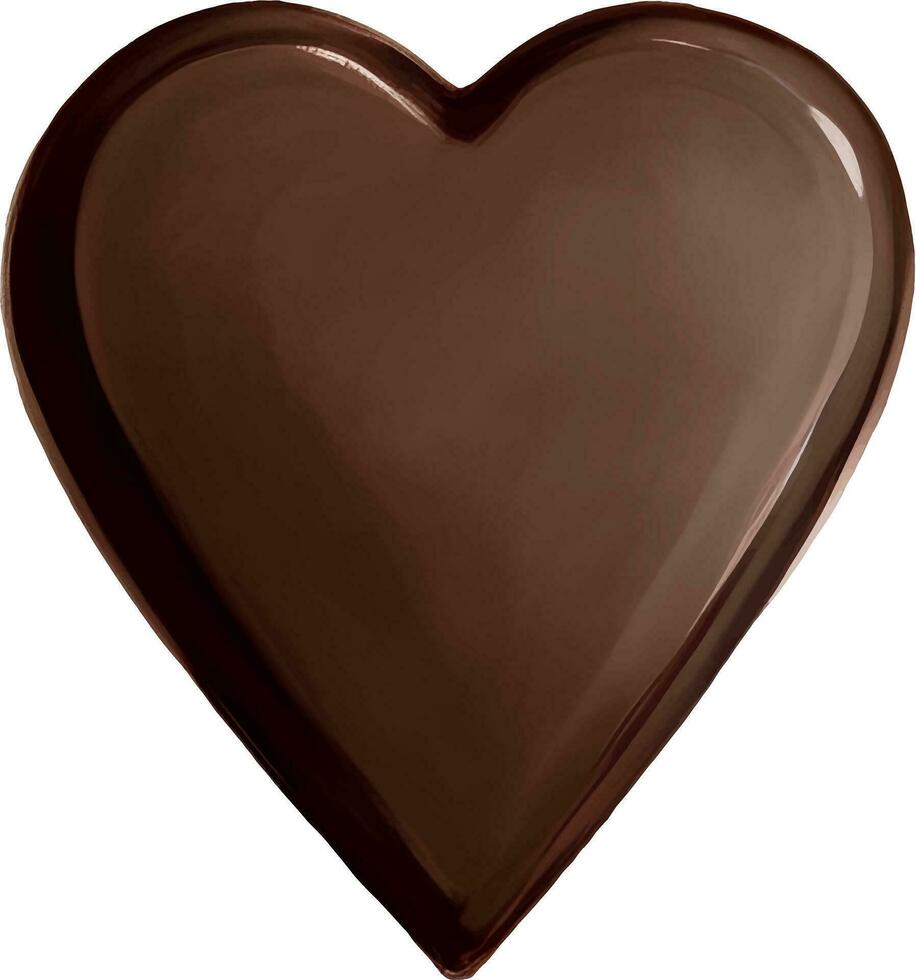 cuore sagomato cioccolato mano disegnato illustrazione isolato vettore