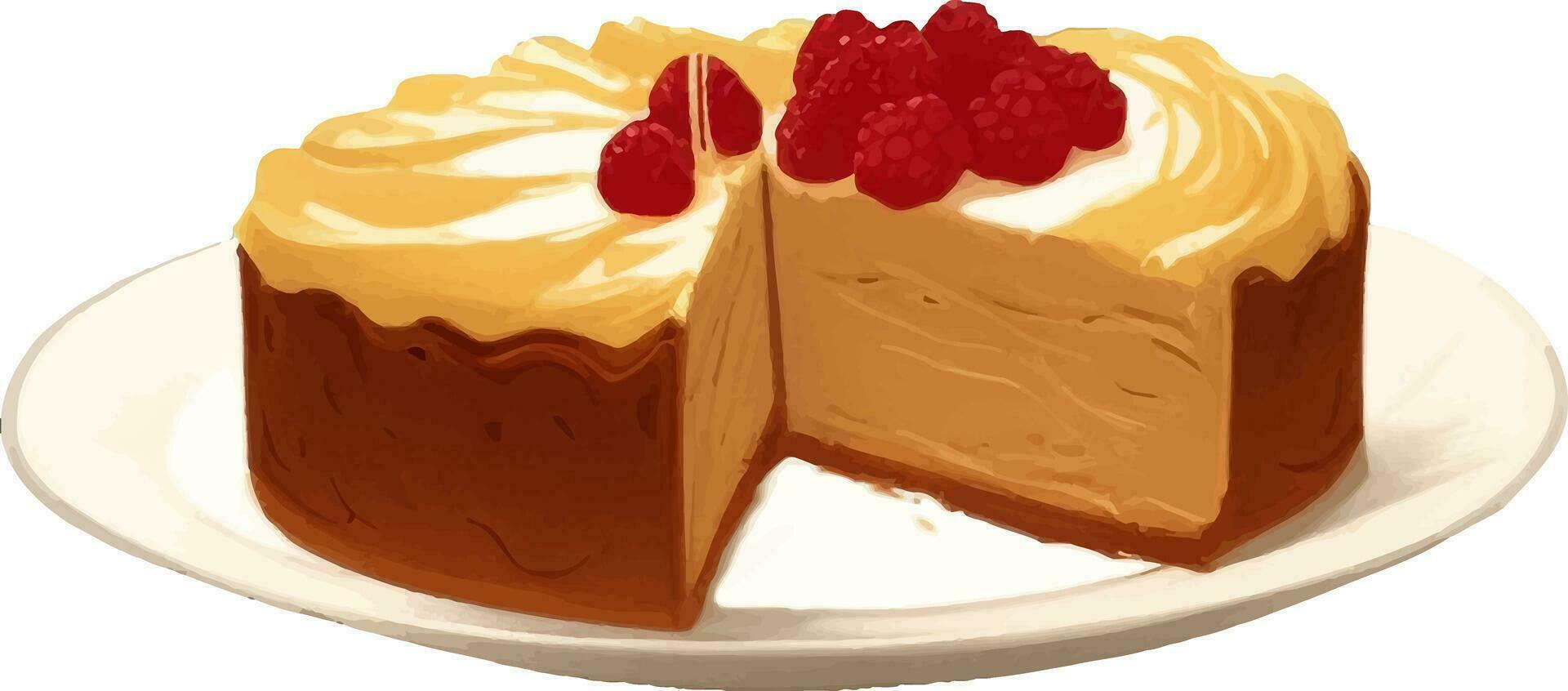 delizioso torta dettagliato bellissimo mano disegnato vettore illustrazione