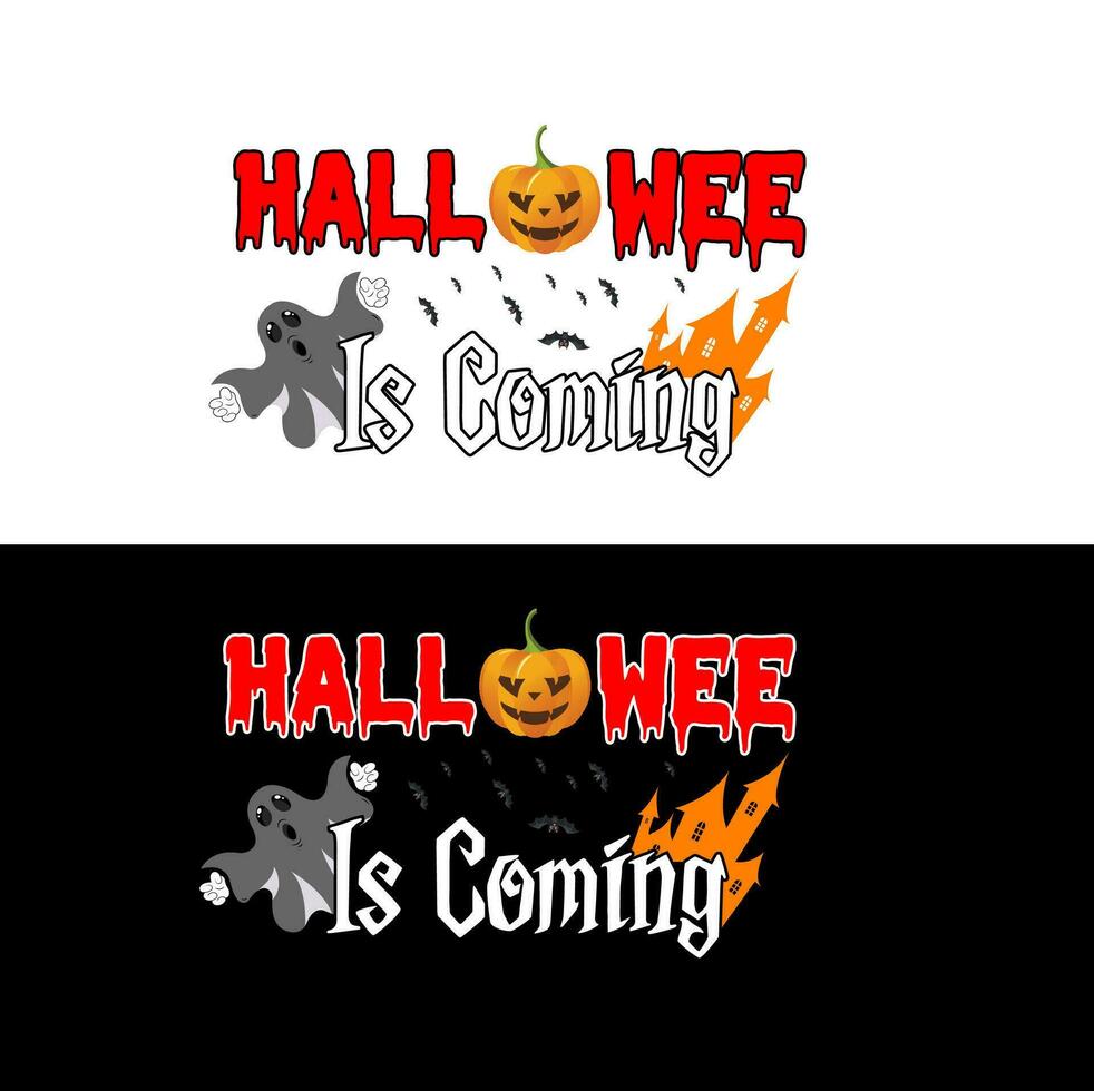 Halloween è In arrivo. Halloween maglietta design. vettore