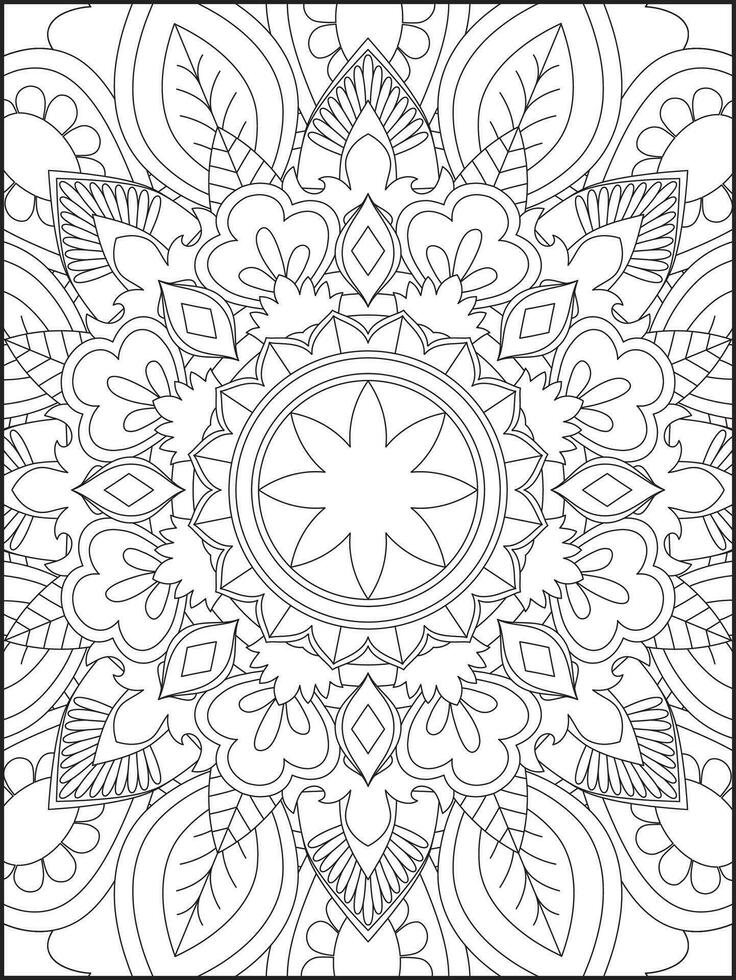 mandala. bambini colorazione pagine. mandala colorazione pagine. adulti colorazione pagine. colorazione pagina vettore