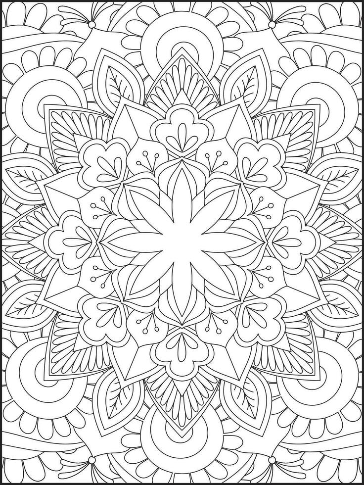 mandala. bambini colorazione pagine. mandala colorazione pagine. adulti colorazione pagine. colorazione pagina vettore