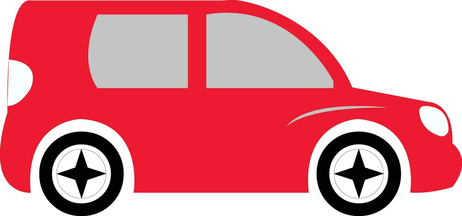 auto silhouette automobile veicolo nel rosso vettore